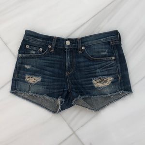 Rag N bone distressed cut off shorts